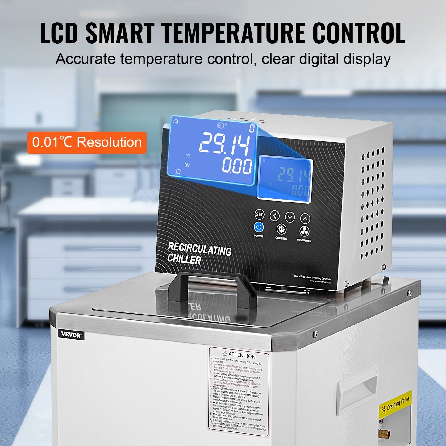 Laboratory Chiller Circulator 6L Lab Recirkulerande Chiller -4°F-212°F