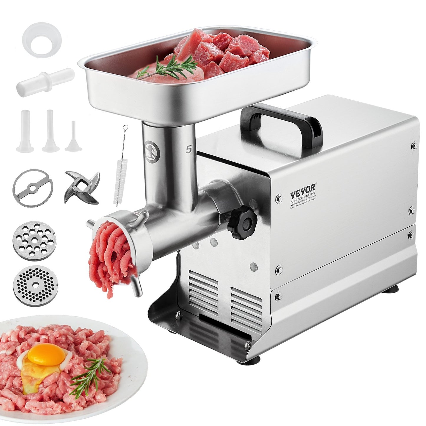 Kommersiell elektrisk köttkvarn 5 Lbs/Min Korvstoppare Kök