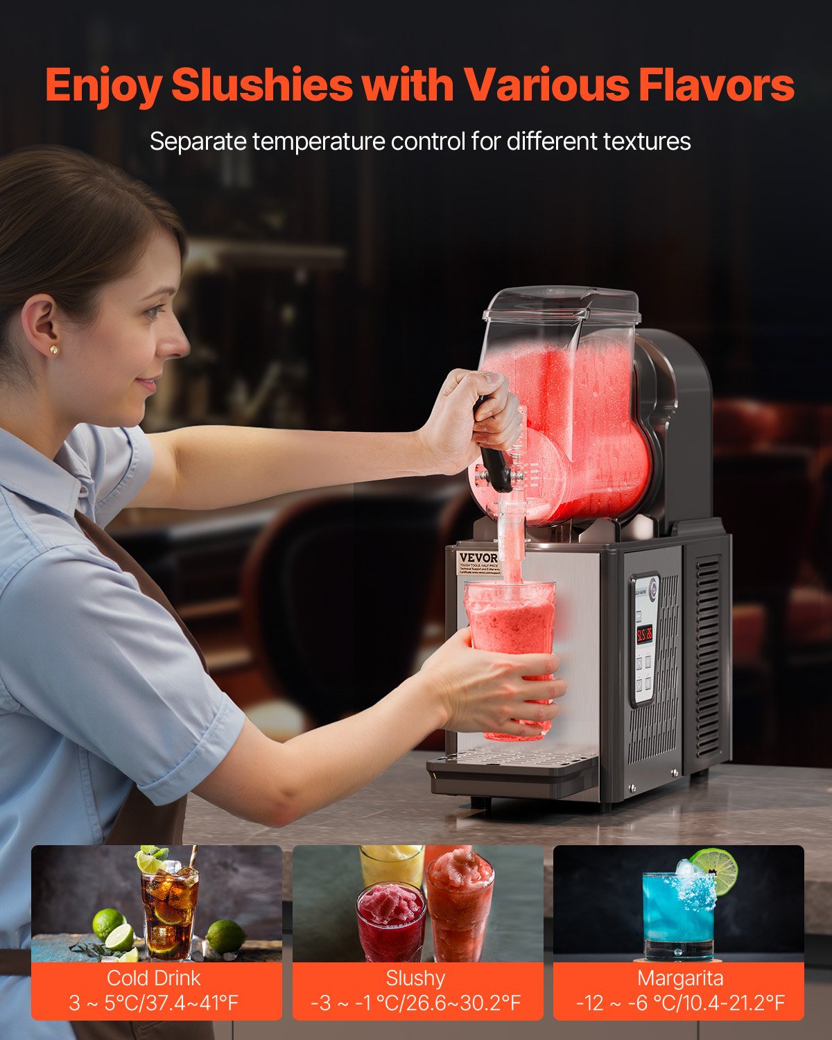 4L kommerzielle Slushy-Maschine Margarita Smoothie Frozen Drink Maker
