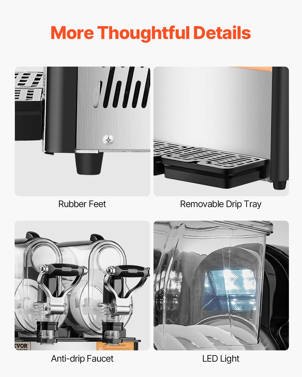 3Lx2 Tank Kommersiell Slushy Machine Margarita Smoothie Frozen Drink Maker