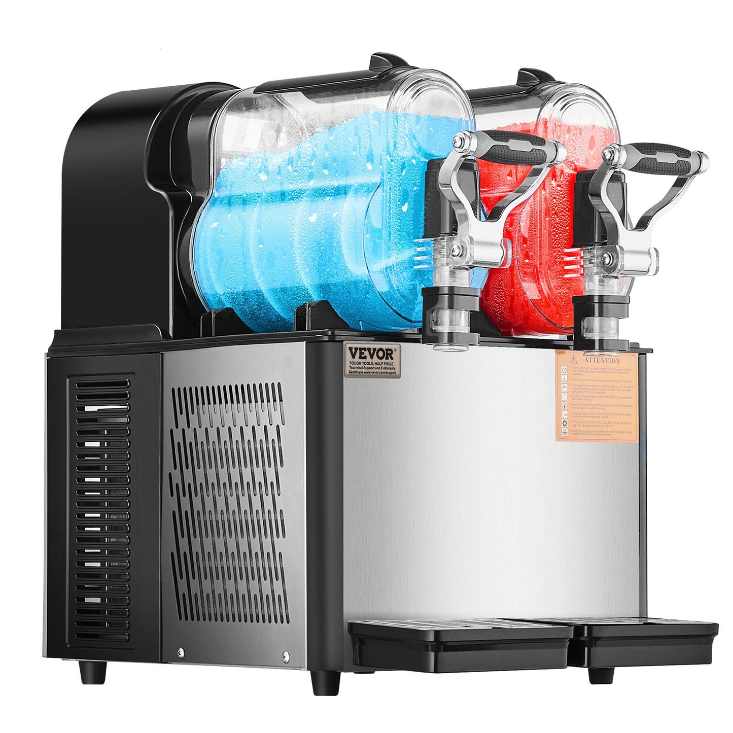 3Lx2 Tank Kommersiell Slushy Machine Margarita Smoothie Frozen Drink Maker