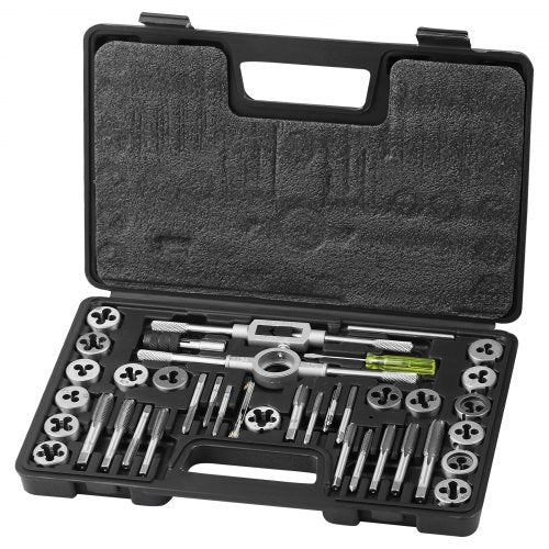 Tap and Die Set 40st Metrisk storlek M3 till M12 lagerstålgängverktyg