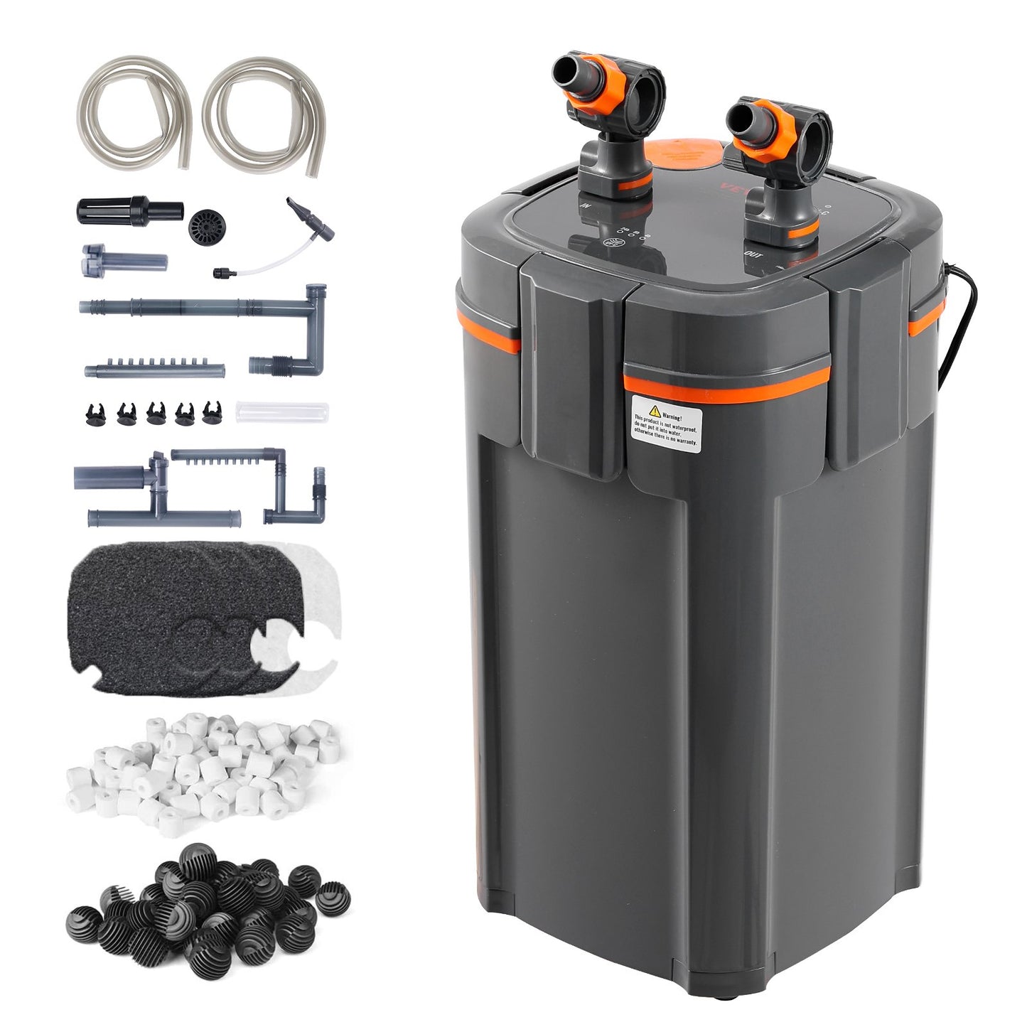 100 Gallon Aquarium Canister Filter 12w UV-lampa Fish Tank Tyst