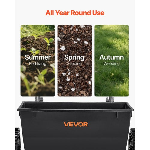 Walk-behind push spreader 50 kg Capacity 18 inch Spreading width