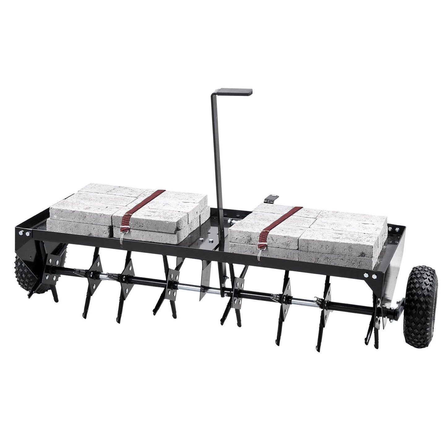 48" tow plug aerator with universal coupling lawn aerator towing behind
