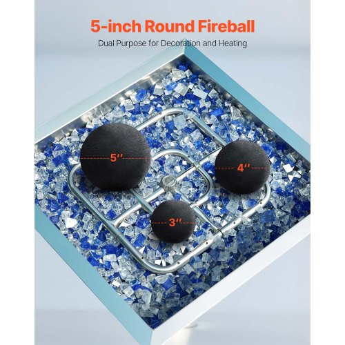 12.5 cm 6 pcs ceramic fireballs round fire stones reusable lava stones