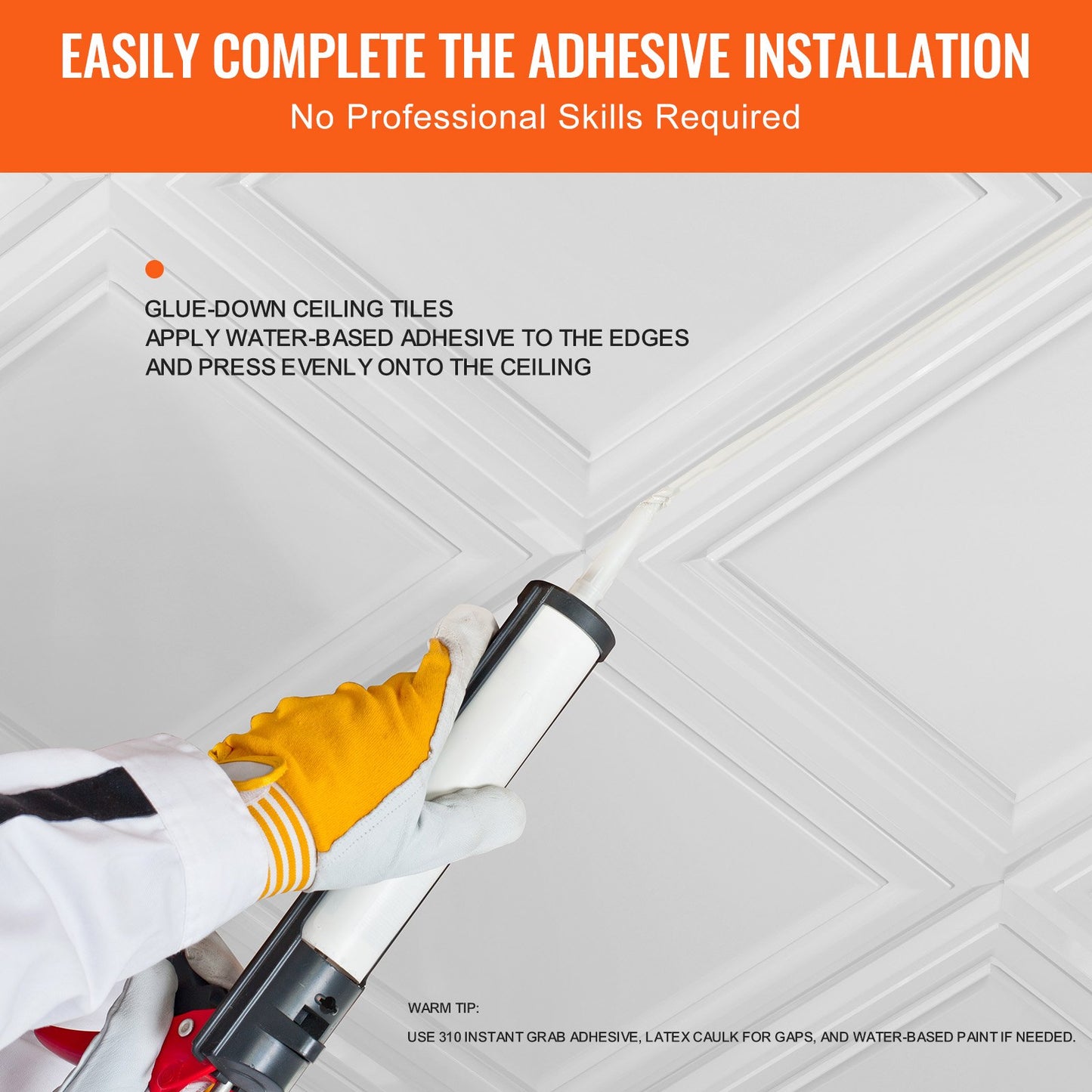 Takplattor 16-pack 20 x 20 i polystyren Enkel installation Limning