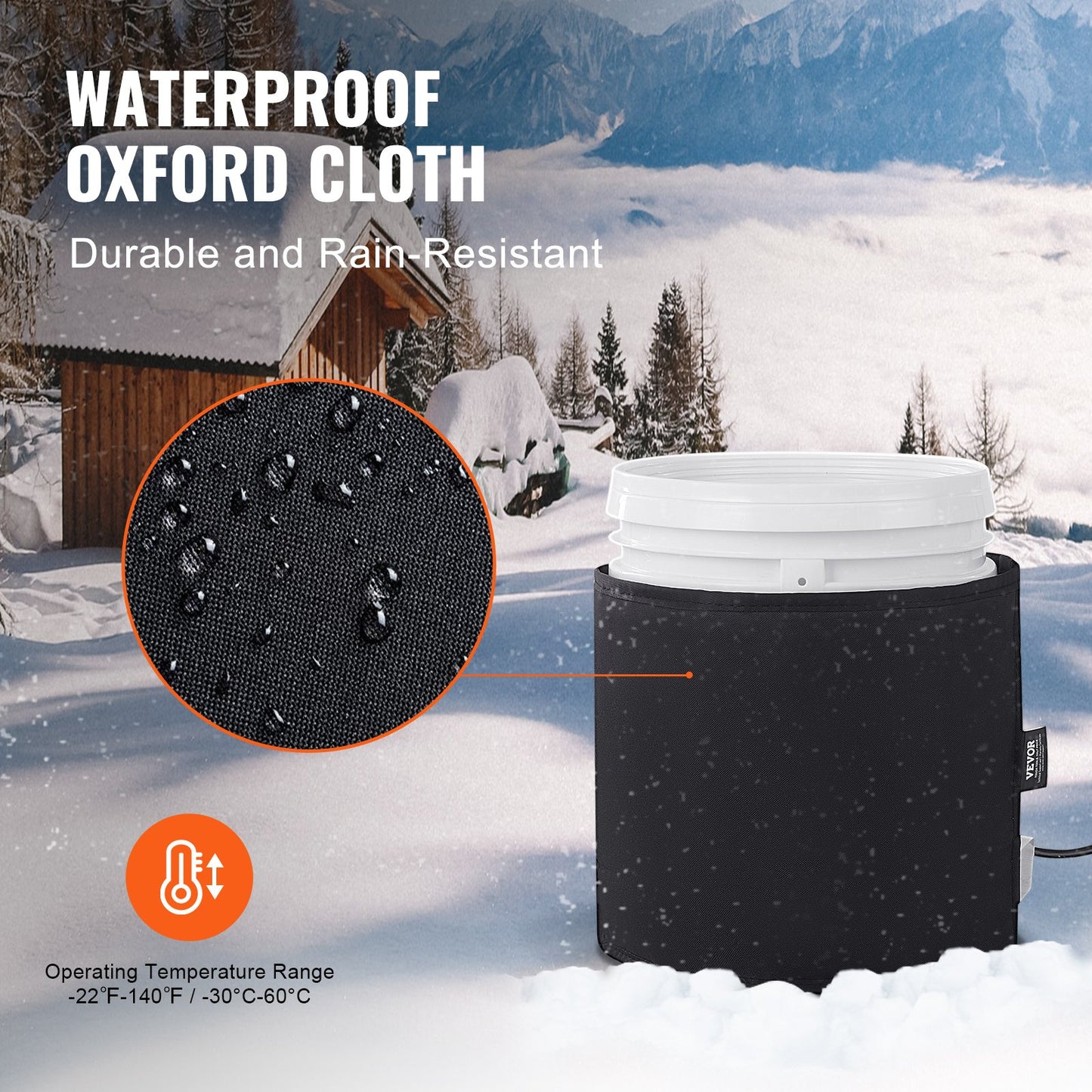 5 Gal metalltrumvärmare 250W 0-145℉ Justerbar med oberoende termostat
