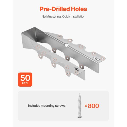 Floor joist hanger for wall mounting, internal dimensions 40x38x199 mm, 50 pcs.