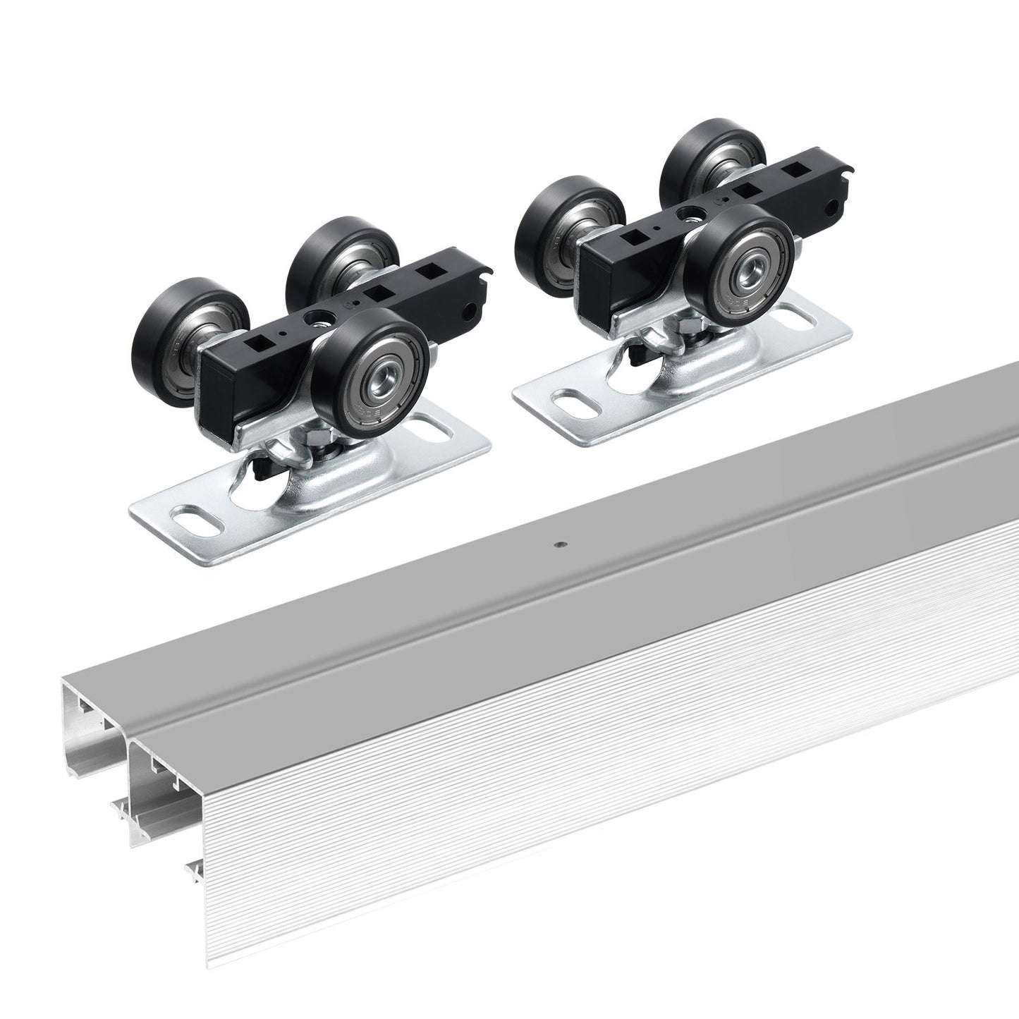 Bypass Door Hardware 6ft Bypass Closet Door Track Kit for 2-Door System