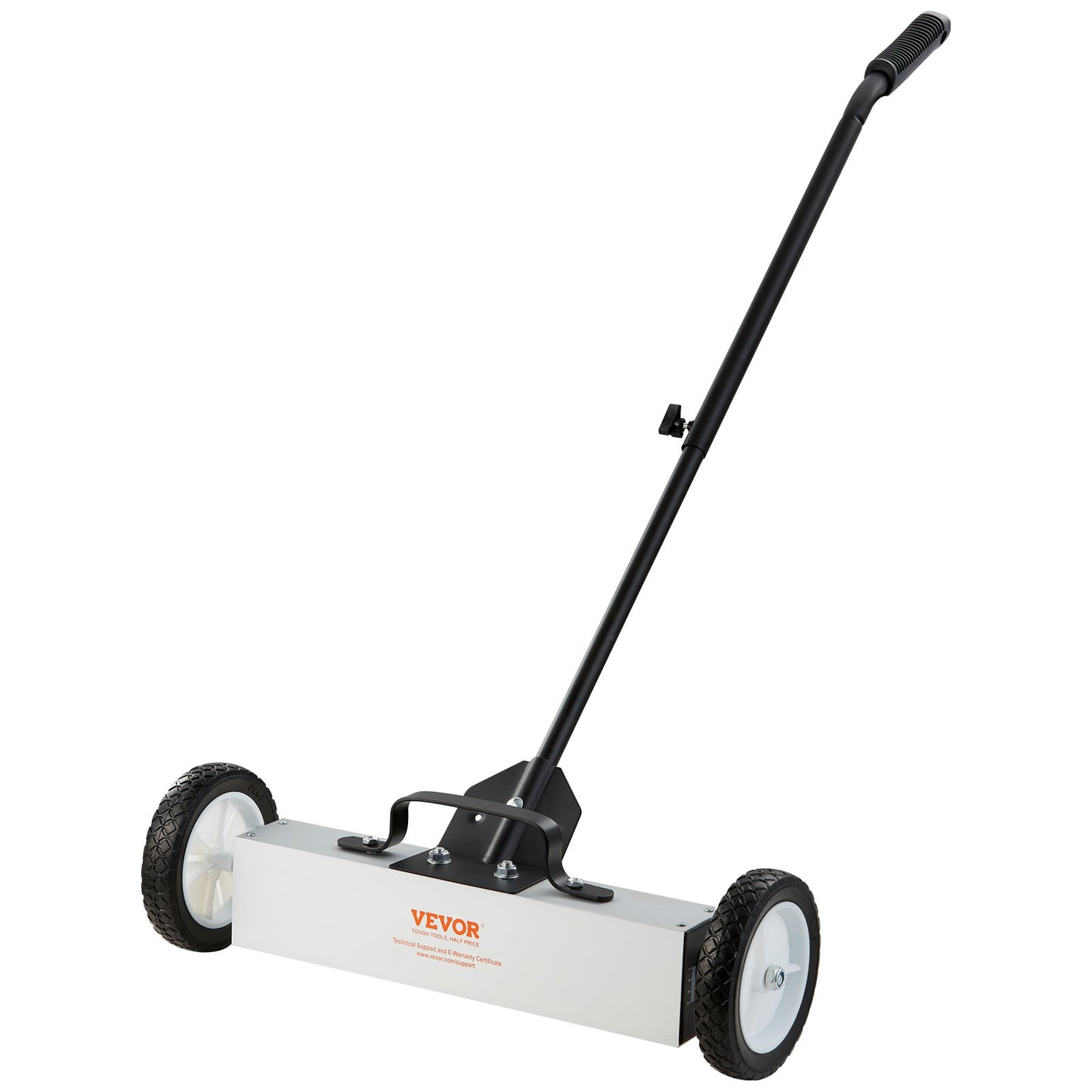 45 Pound Rolling Magnetic Sweeper with Wheels, Magnetic Pickup Push Type Sweeper, 18 Inch Pickup with Large Magnet for Lawn, Magnet with Telescopic Handle, Easy Cleaning of Workshop Garage