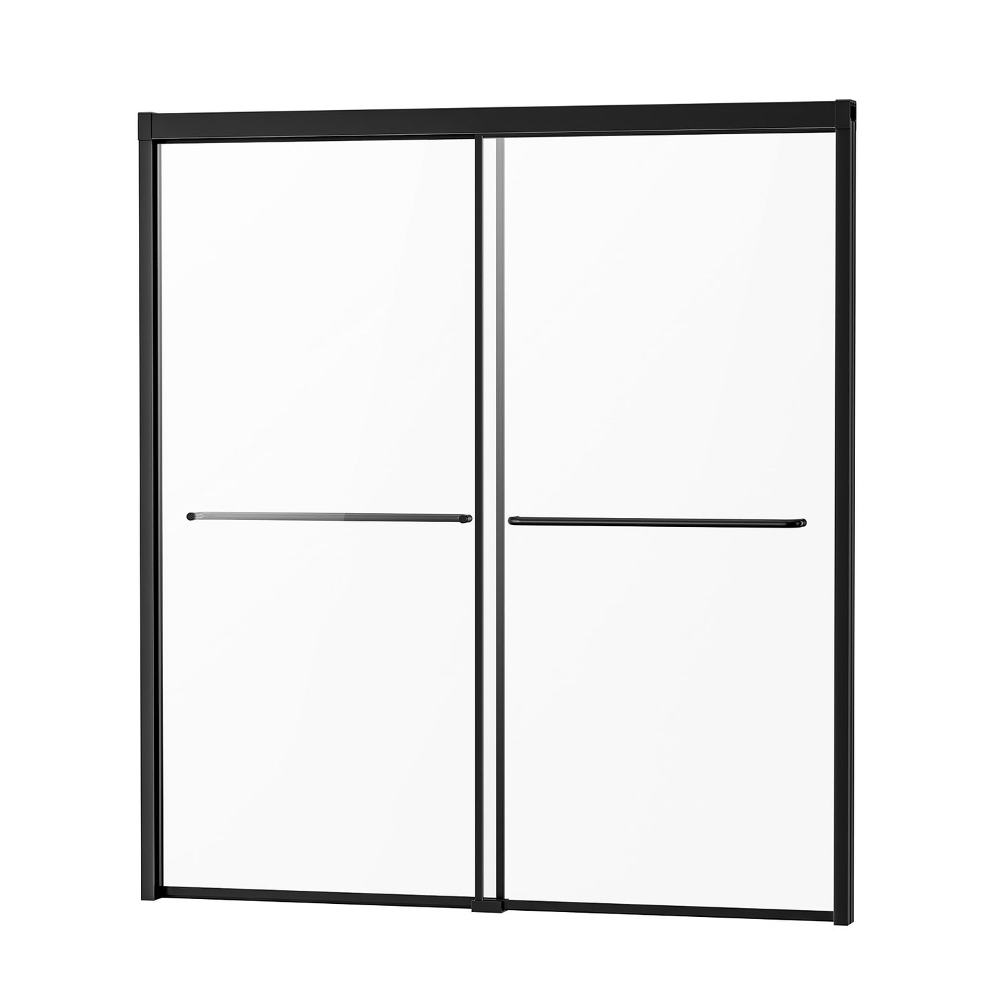Bathtub Shower Door 50-60 inch W x 60 inch H Semi-Frameless Bypass Bathtub Door
