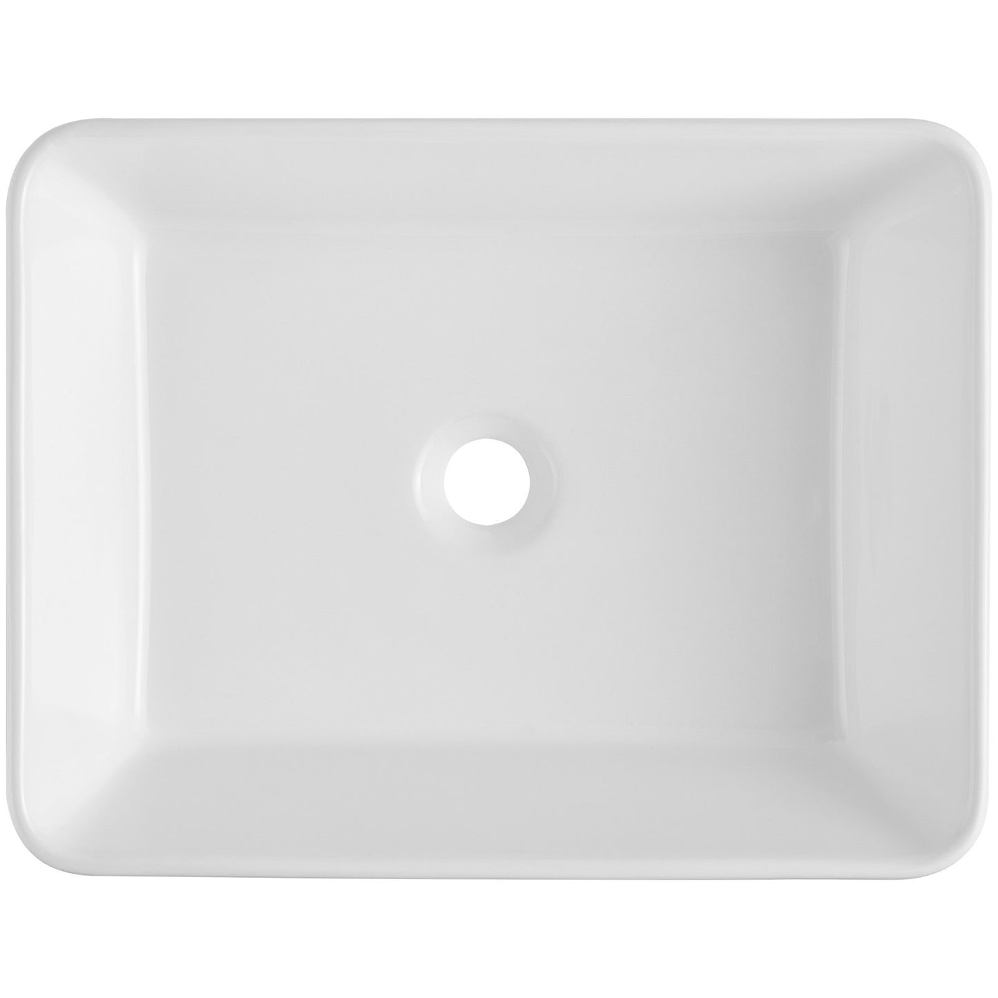 Modern Ceramic Sink 19"x14.7" Bathroom Bowl Countertop White