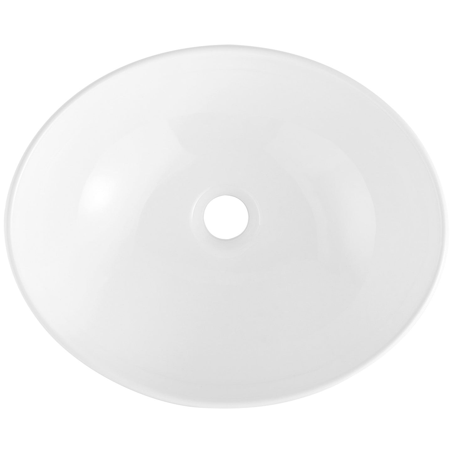 Modern Ceramic Sink 16"x13.4" Bathroom Bowl Countertop White
