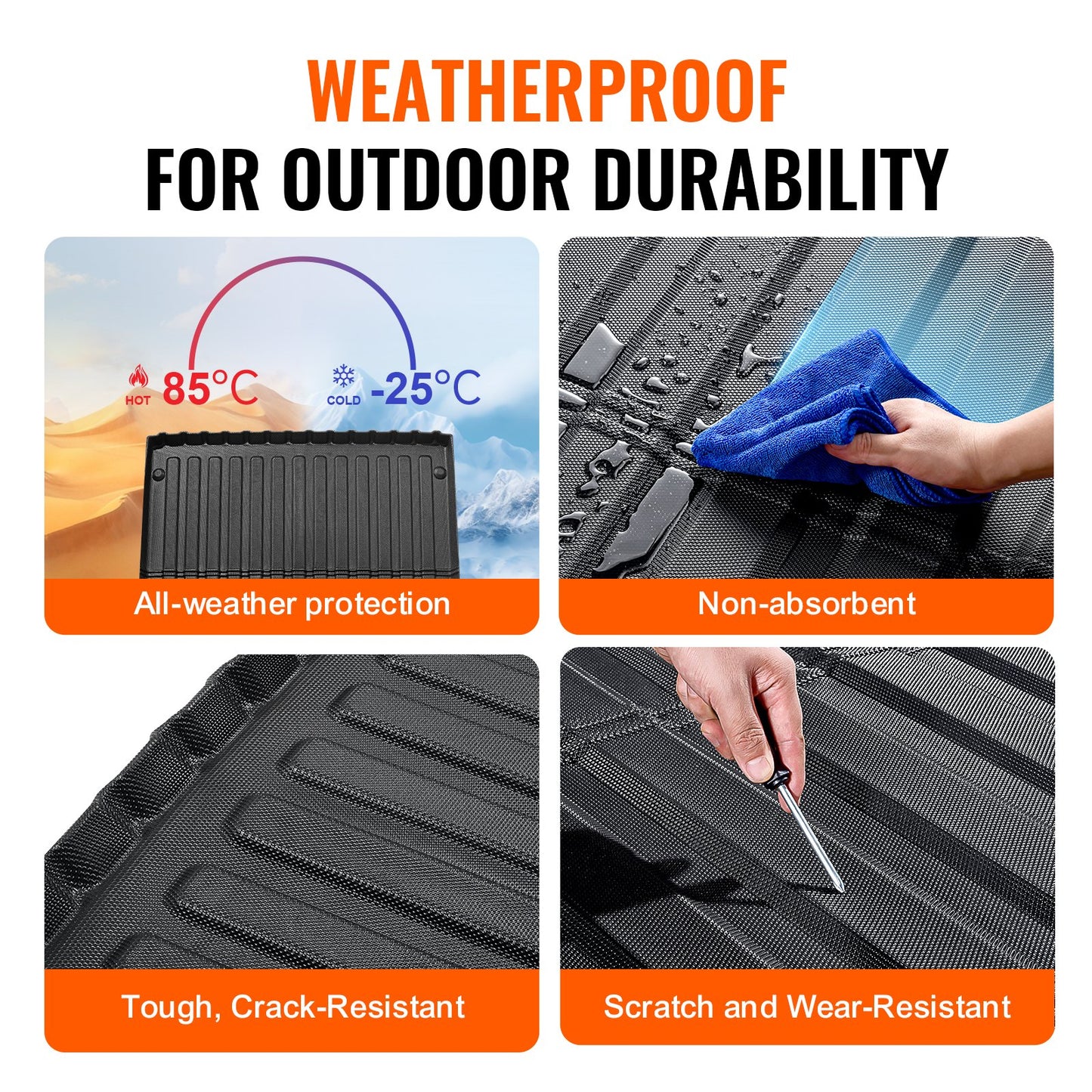 Truck Bed Mat Fit 2005-2023 Toyota Tacoma TPE Truck Bed Liner Tillbehör