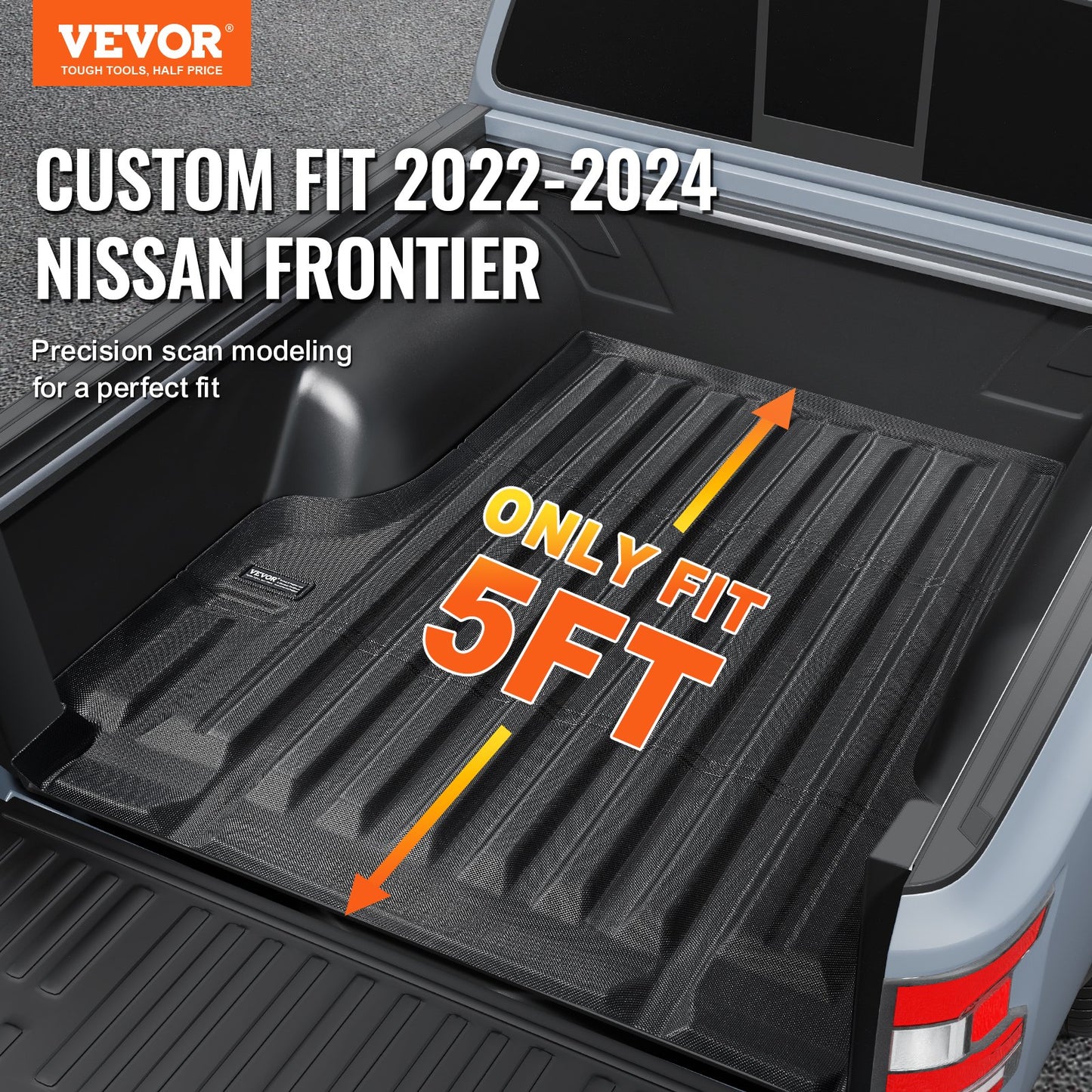 Truck Bed Mat Fit 2022-2024 Nissan Frontier TPE Truck Bed Liner Tillbehör