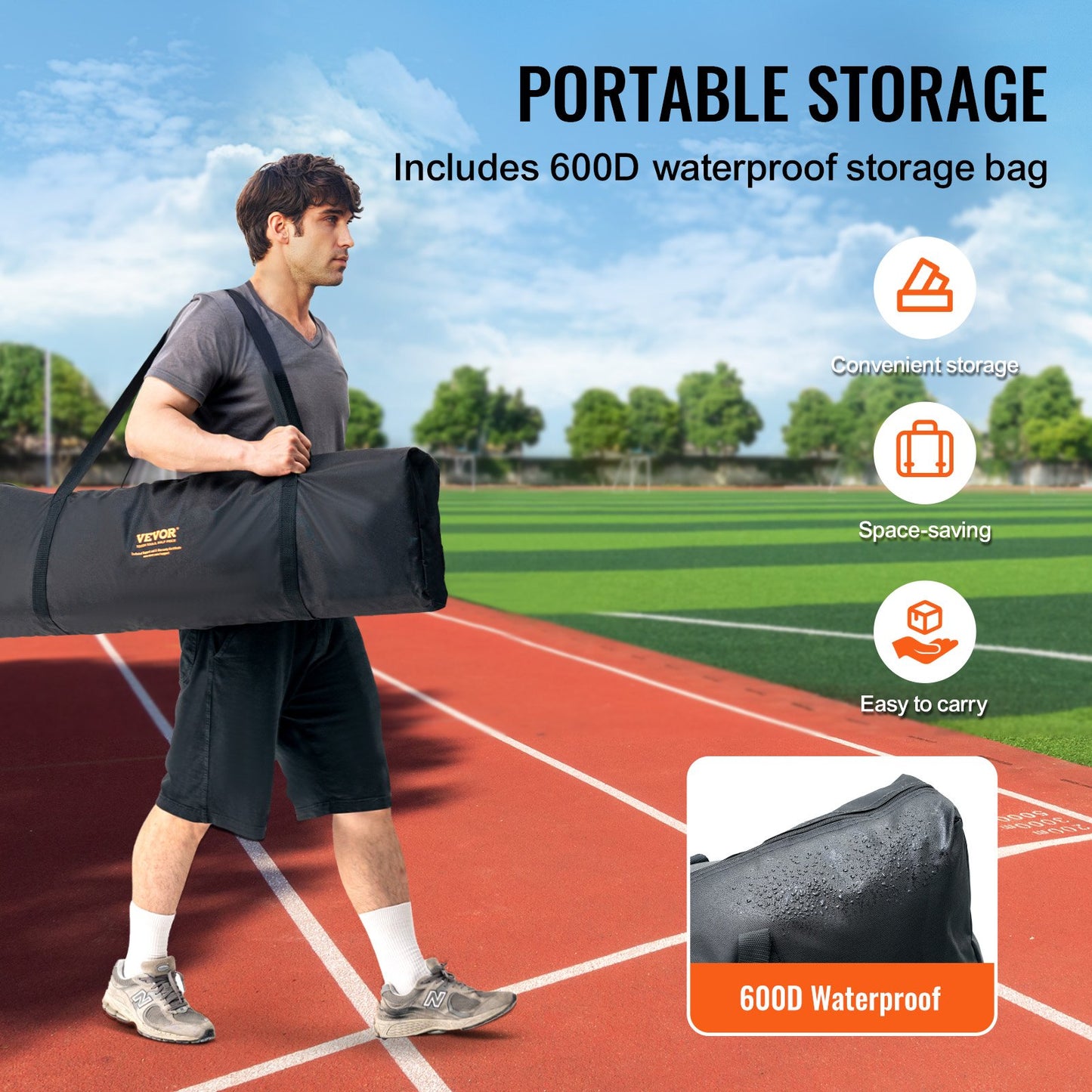 I Screen Baseball för Batting Cage, 7x4 ft Baseball Softball Säkerhetsskärm, Body Protector Bärbar Batting Screen med bärväska och markinsatser, Heavy Duty Pitching Net för Pitchers Protection