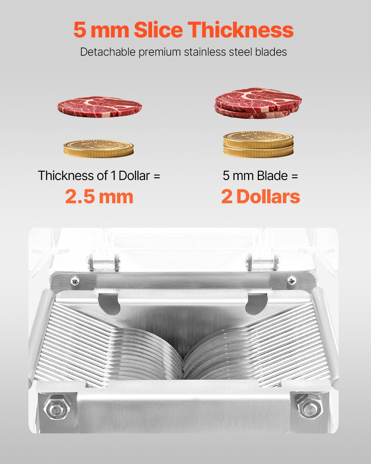 Elektrisk köttskärare 850W Kommersiell köttskärare skärmaskin