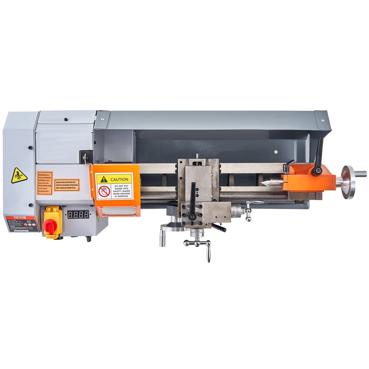 Metal Lathe, 7'' x 13.78'', Precision Benchtop Power Metal Lathe, 0-2200 rpm Continuously Variable Speed, 500W Brush Motor Metal Gears, with Toolbox for Machining Precision Parts