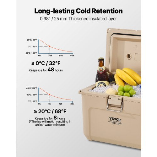 Portable Cooler 16,5 QT isolerad kylare 23 burkar Kapacitet med mugghållare | EU