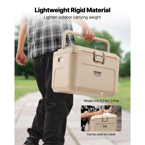 Portable Cooler 16,5 QT isolerad kylare 23 burkar Kapacitet med mugghållare | EU