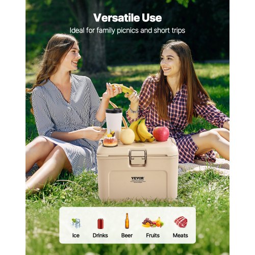 Portable Cooler 16,5 QT isolerad kylare 23 burkar Kapacitet med mugghållare | EU