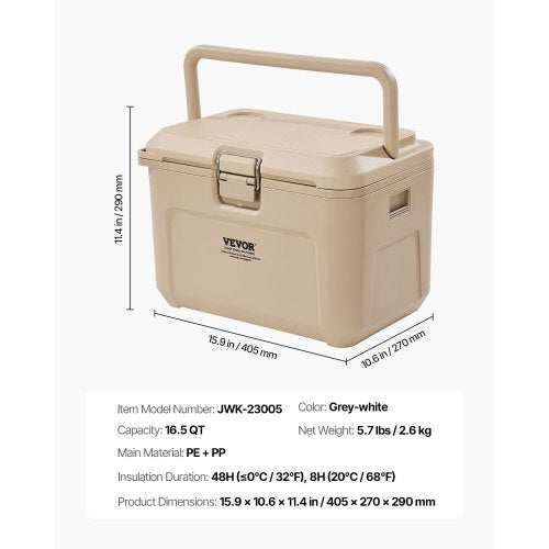 Portable Cooler 16,5 QT isolerad kylare 23 burkar Kapacitet med mugghållare | EU