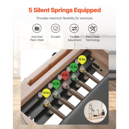 Pilates Reformer Trä Pilatesmaskin Hemmagym Träningsutrustning | EU