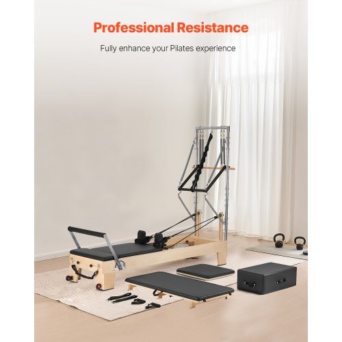 Pilates Reformer Trä Pilatesmaskin Hemmagym Träningsutrustning | EU