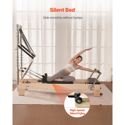 Pilates Reformer Trä Pilatesmaskin Hemmagym Träningsutrustning | EU