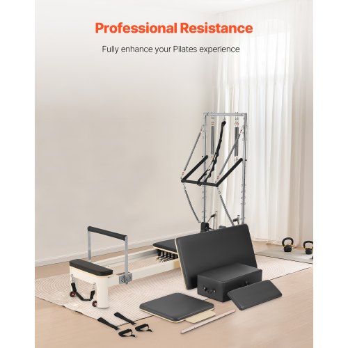 Pilates Reformer Pilatesmaskin Hemmagymutrustning med Motstånd | EU
