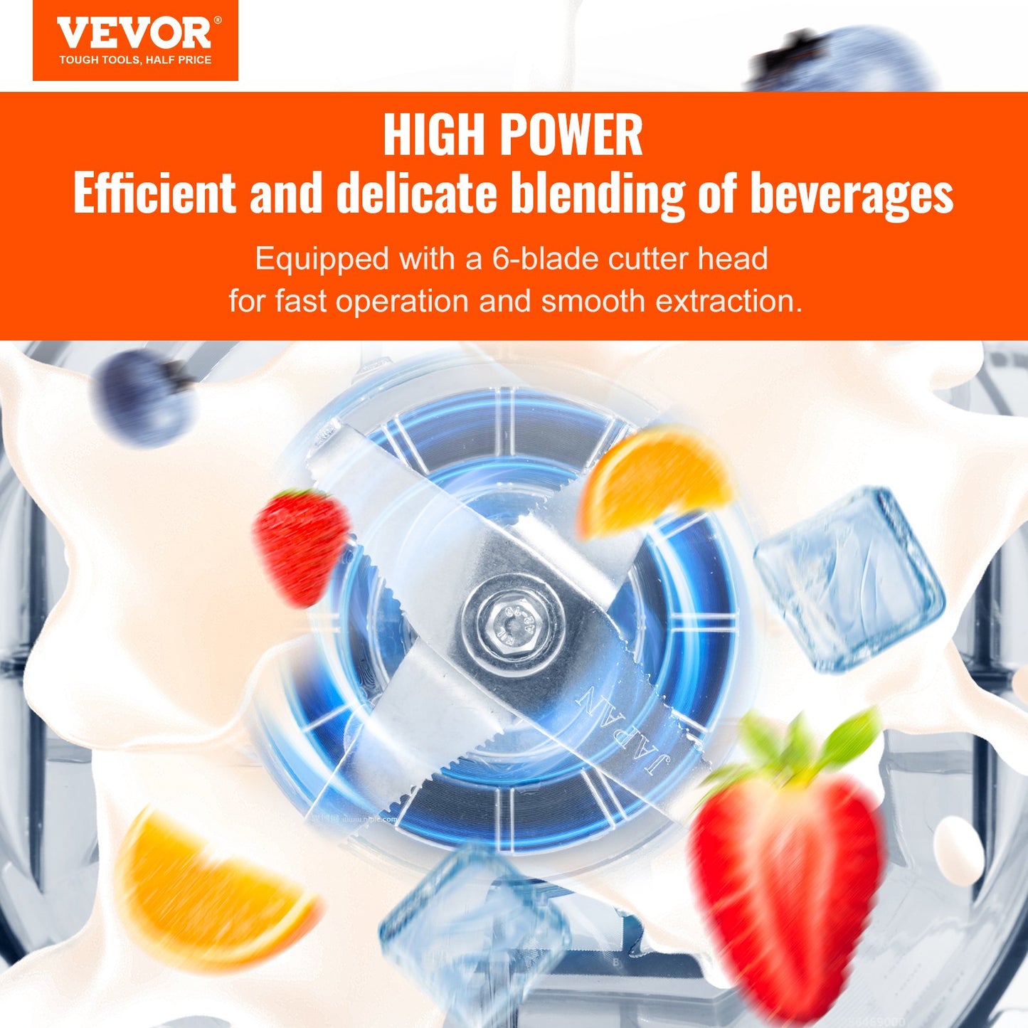 Professional Blender Commercial Bänkskiva Blenders 68 oz Smoothies Shakes