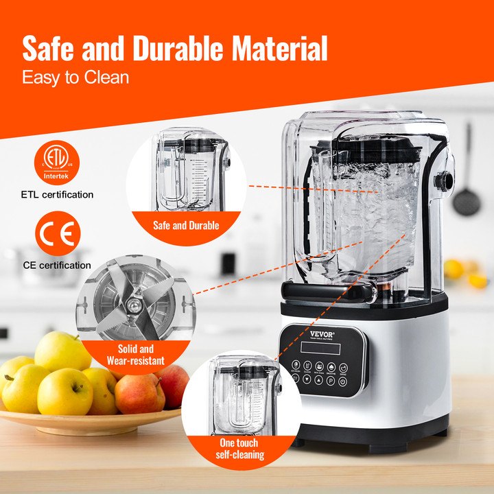Professional Blender Commercial Countertop Blenders 68 oz Smoothies Shakes