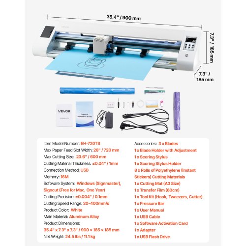 Cutting Machine Vinyl Cutting Machine Automatic Edge Detection 2-Blade Type