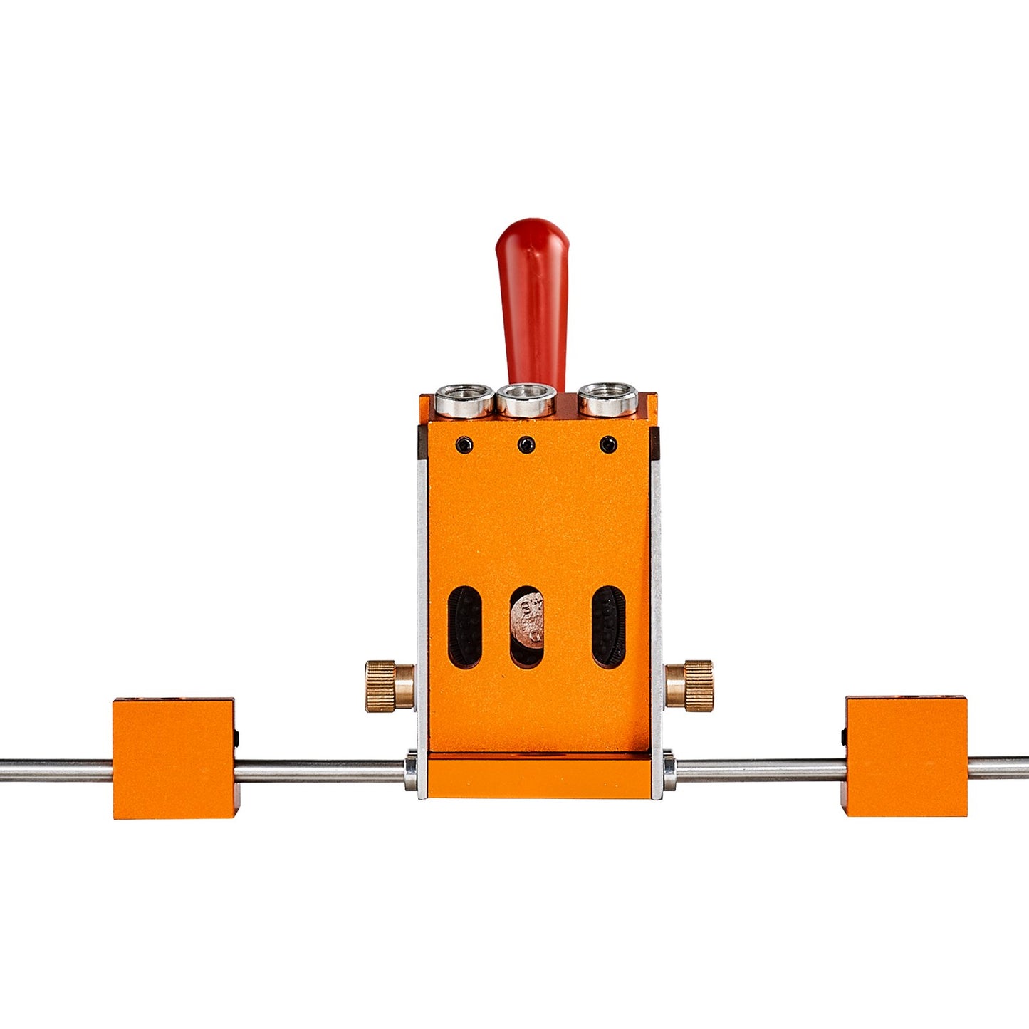 Pocket Hole Jig Kit, 34pcs Pocket Hole Jig System with 11" C-Clamp, Fixture, Step Drills, Wrenches, Drill Stop Rings, Square Drive Bits, Tool Box, for DIY Woodworking Projects, Adjustable
