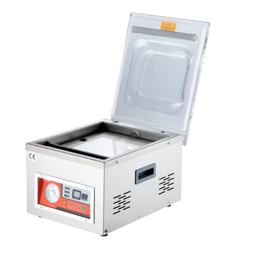 Kammer-Vakuumierer, 260 W Versiegelungsleistung, Vakuumverpackungsmaschine für feuchte Lebensmittel, Fleisch, Marinaden und mehr, kompakte Größe mit 10,2 Zoll Versiegelungslänge, für den Einsatz in der privaten Küche und im gewerblichen Bereich | EU