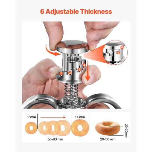 Donut Depositor Manuell Donut Dropper Hopper Dispenser i rostfritt stål | EU