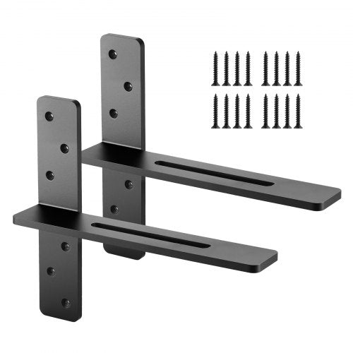 2 shelf brackets 14 inch / 355.6 mm heavy duty floating shelf brackets