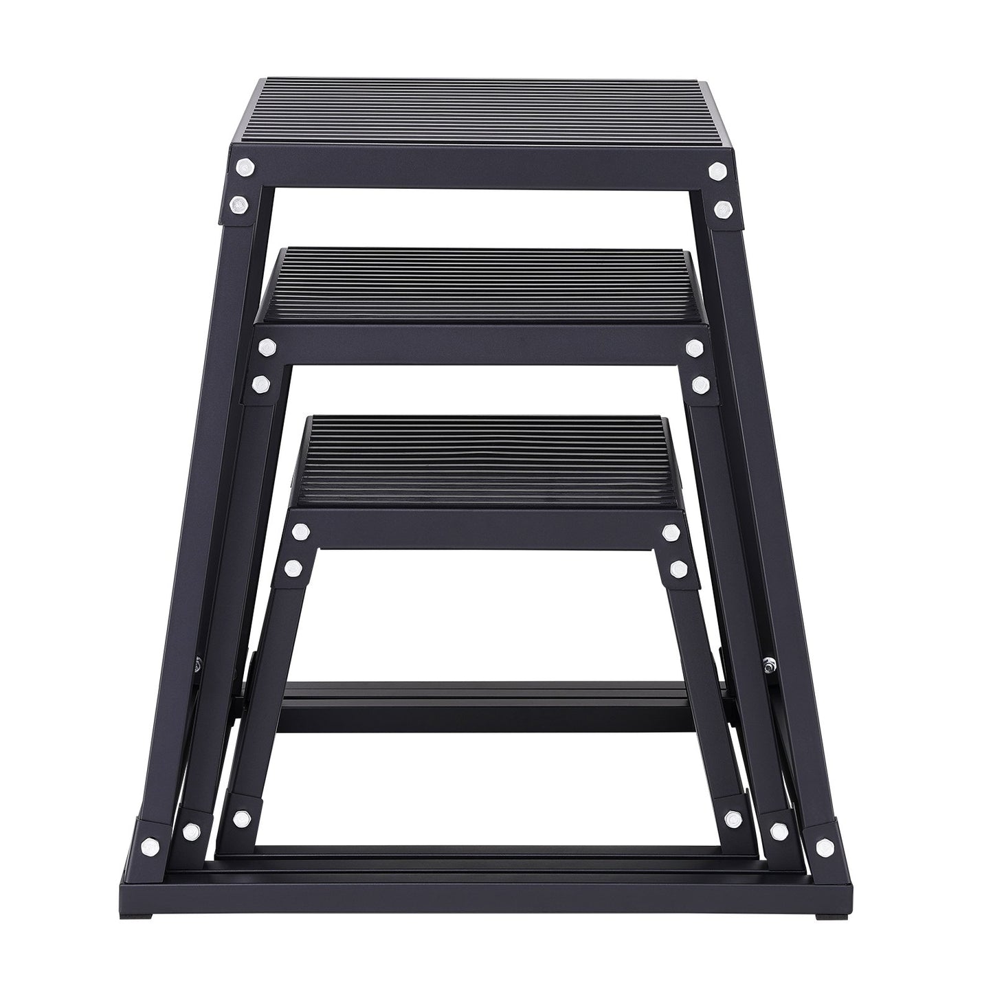 Plyometrische Sprungboxen, 12/18/24 Zoll Plyo-Box, Plattform- und Sprung-Agility-Box, Anti-Rutsch-Fitness-Übungs-Step-Up-Box-Set für das Heim-Fitnessstudio-Workout, Cardio-Krafttraining, Schwarz