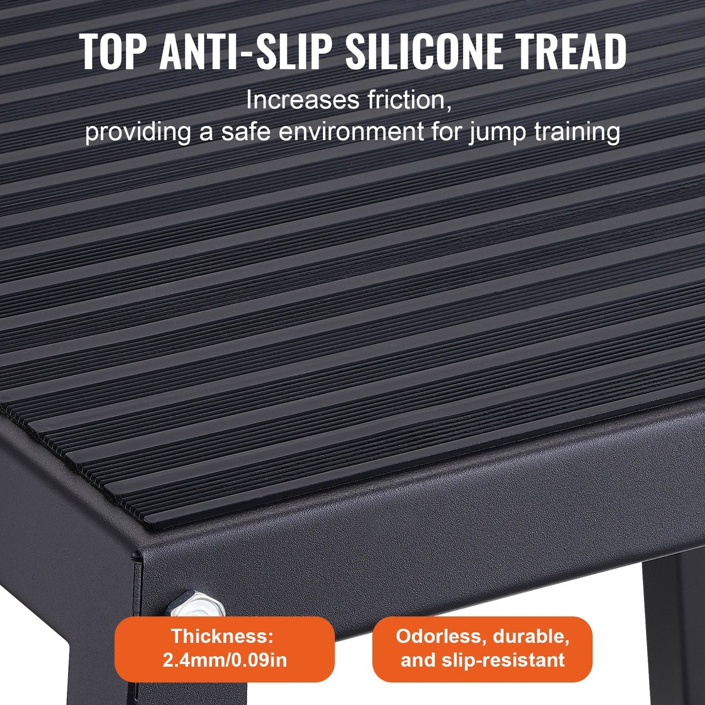 Plyometric Jump Box, 18-tums Plyo Box, Steel Plyometric Platform och Jumping Agility Box, Anti-Slip Fitness Exercise Step Up Box för hemmagymträning, konditionsstyrketräning, svart