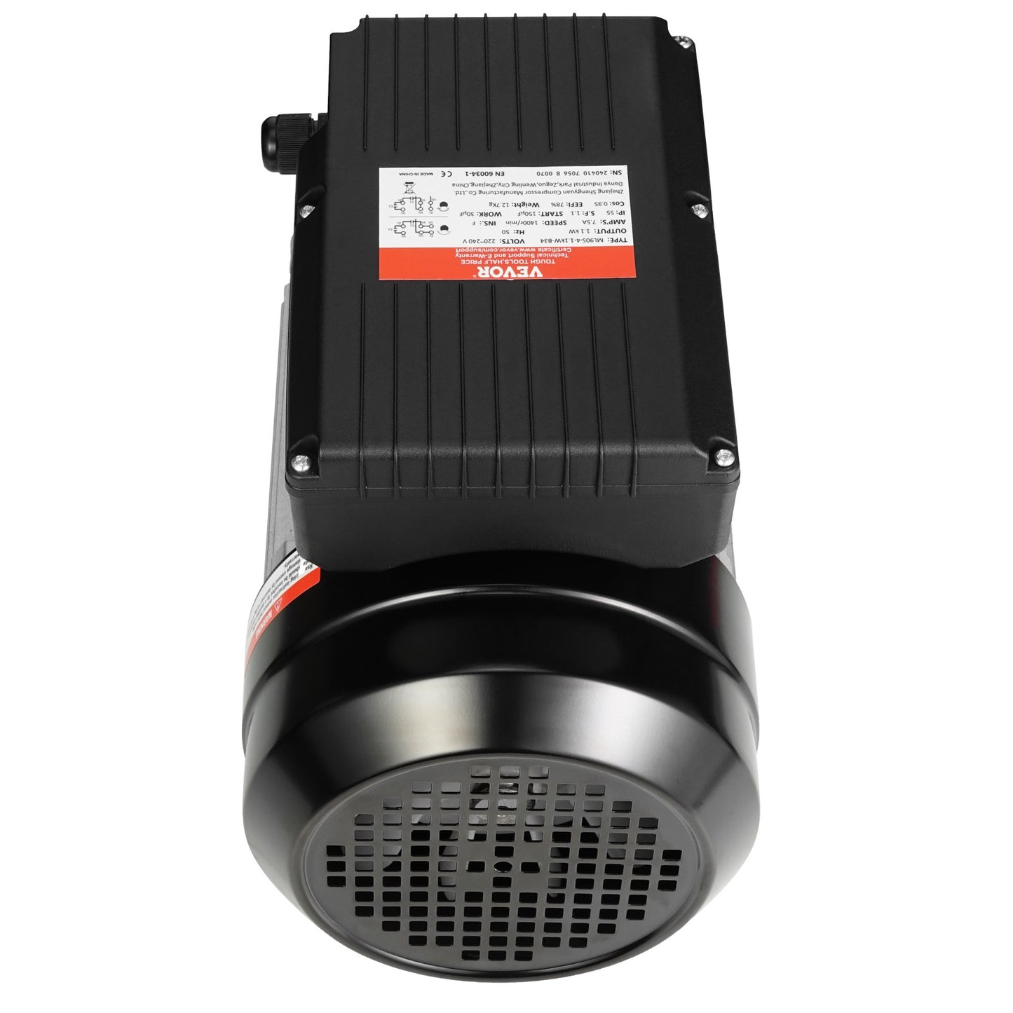 1,1 kW Elektromotor 1400 U/min AC 220~240 V 7,5 A 1-phasig 24 mm Keilwelle