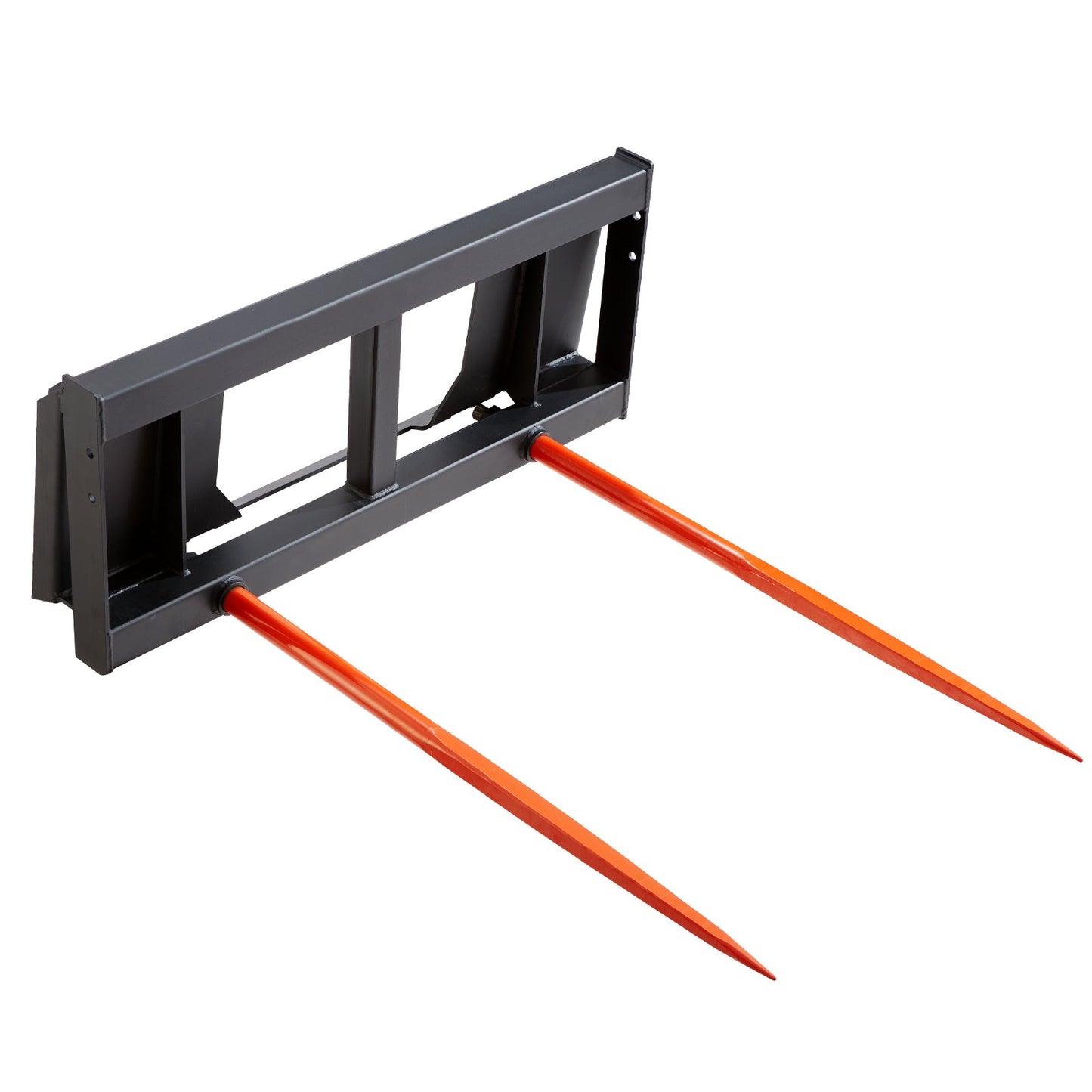 49" hay spear, bale spear 3000lbs load capacity, skid steer loader Tractor accessories 2 spears, quick coupler nail forks