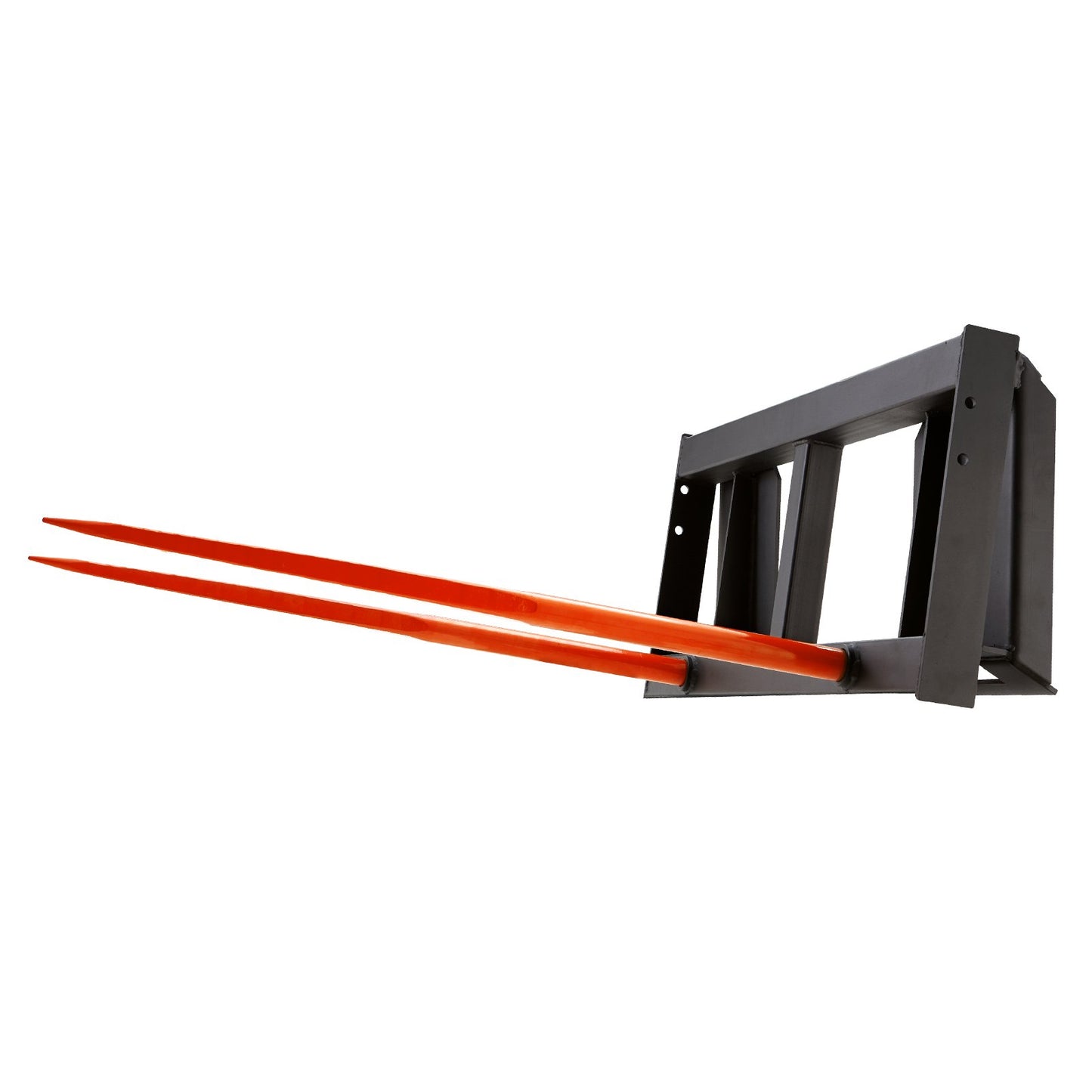 49" hay spear, bale spear 3000lbs load capacity, skid steer loader Tractor accessories 2 spears, quick coupler nail forks