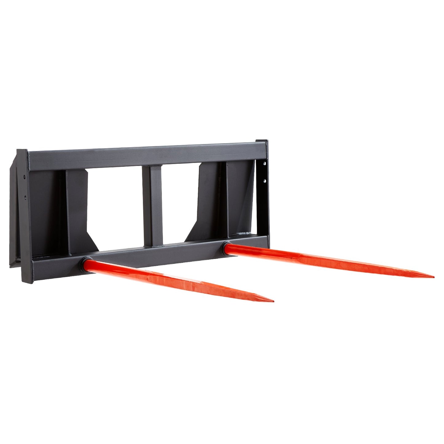 49" hay spear, bale spear 3000lbs load capacity, skid steer loader Tractor accessories 2 spears, quick coupler nail forks
