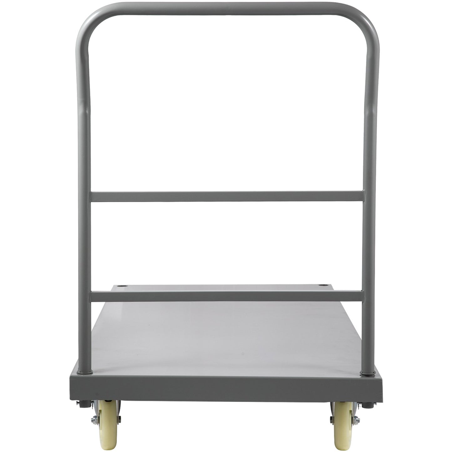 Plattformwagen, 2000 lbs Tragkraft, Stahl-Pritschenwagen, 47" Länge x 24" Breite x 32" Höhe, Flachwagen, Handwagen mit 5" Nylonrädern, Hochleistungs-Mehrzweck-Schiebekarren zum Transport von Gepäck