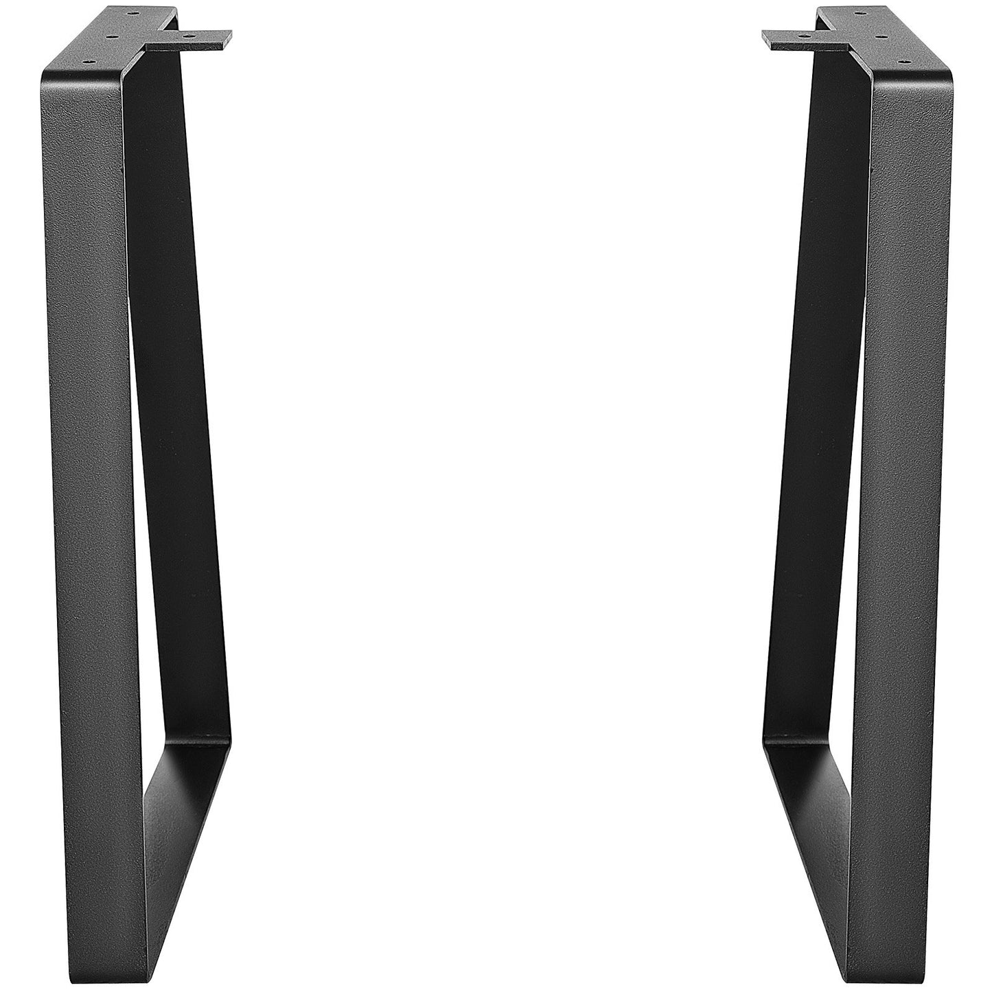 406.4MM Trapetsbordsben i stål, Ersättningsmöbelben Set om 2 för gör-det-själv-soffbord, moderna skrivbord, bänk, nattbord, soffa, maxbelastning 181,4 kg tunga, snabbinstallationsben svart