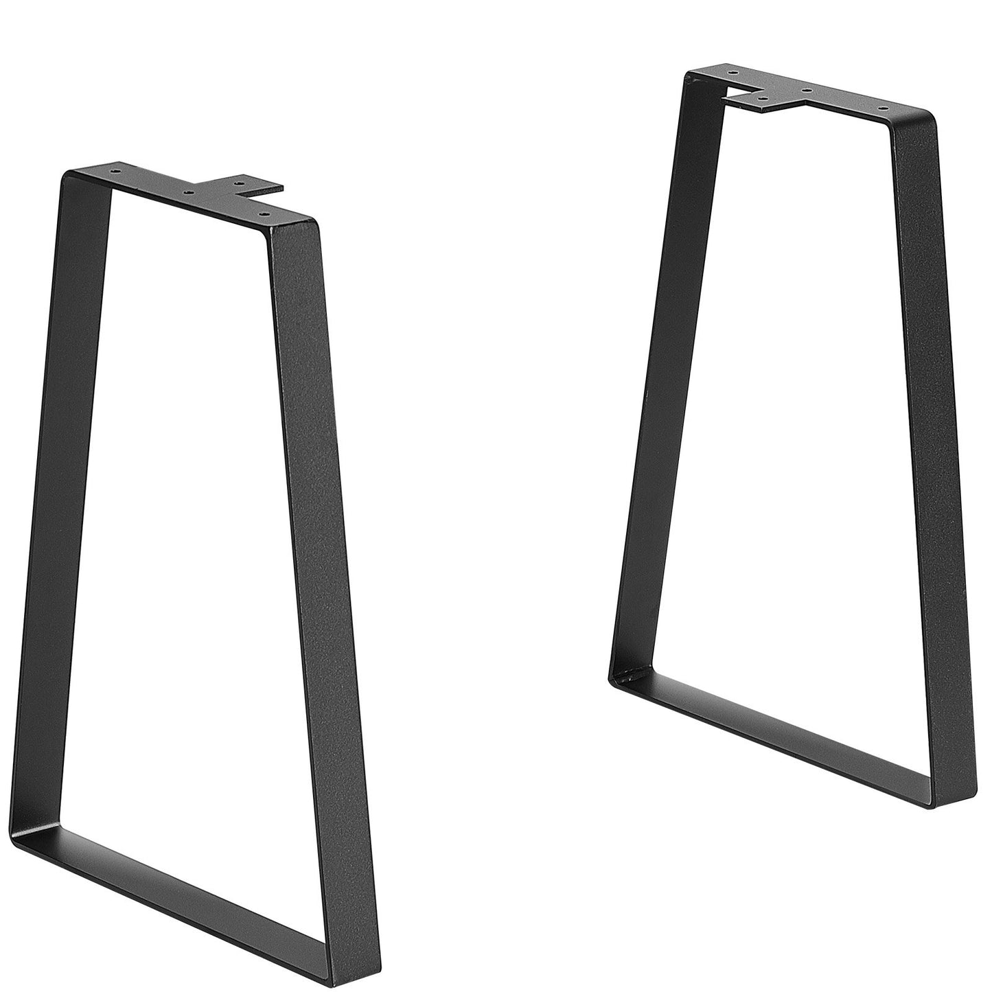 406.4MM Trapetsbordsben i stål, Ersättningsmöbelben Set om 2 för gör-det-själv-soffbord, moderna skrivbord, bänk, nattbord, soffa, maxbelastning 181,4 kg tunga, snabbinstallationsben svart