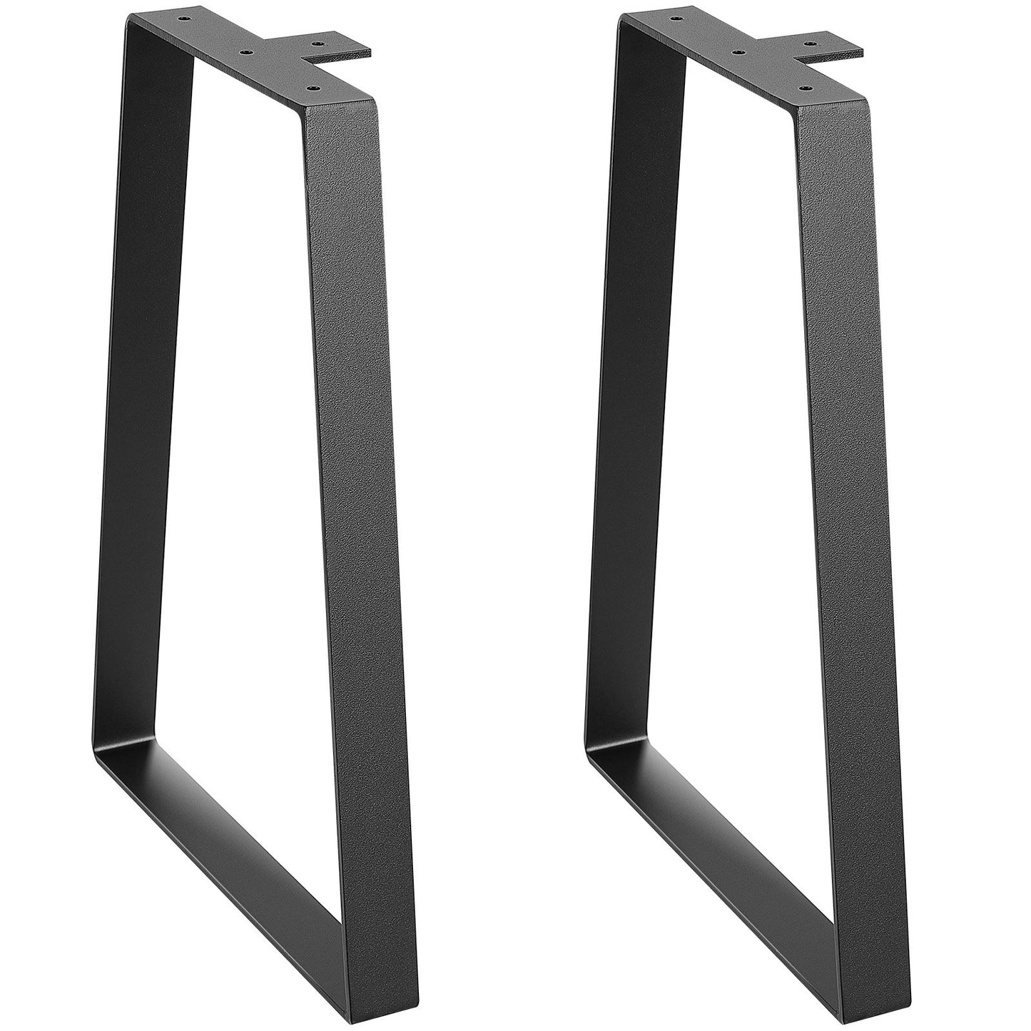406.4MM Trapetsbordsben i stål, Ersättningsmöbelben Set om 2 för gör-det-själv-soffbord, moderna skrivbord, bänk, nattbord, soffa, maxbelastning 181,4 kg tunga, snabbinstallationsben svart