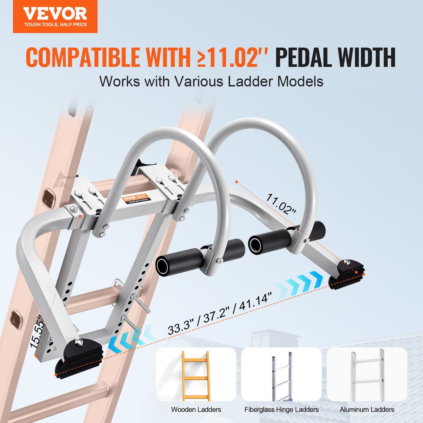 2 in 1 Ladder Stabilizer Extension Wall Standoff Hook Roof Rack