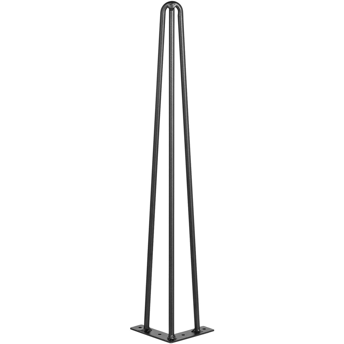 Haarnadel-Tischbeine, 61 cm, schwarz, 4er-Set, Schreibtischbeine, je 100 kg Tragkraft, Haarnadel-Tischbeine, 3 Stangen für Bank, Schreibtisch, Tisch, Esstisch, Stühle, Kohlenstoffstahl, DIY-Tischbeine, Hochleistungsmöbel